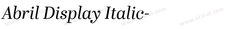 Abril Display Italic字体转换